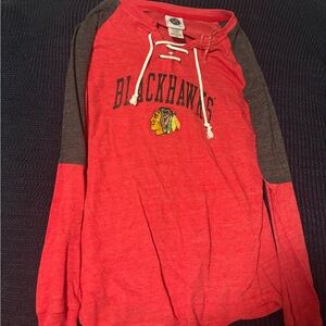 NHL Red Lace-Up Shirt